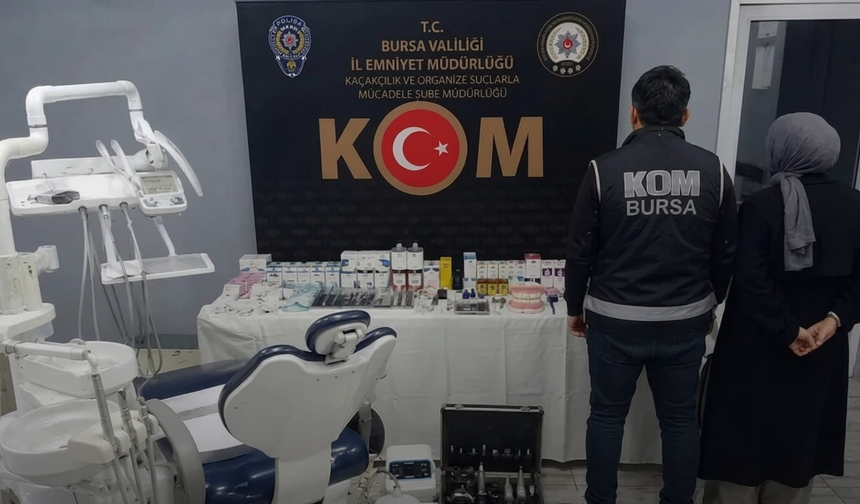 İnegöl'de merdiven altı diş muayenehanesine KOM darbesi