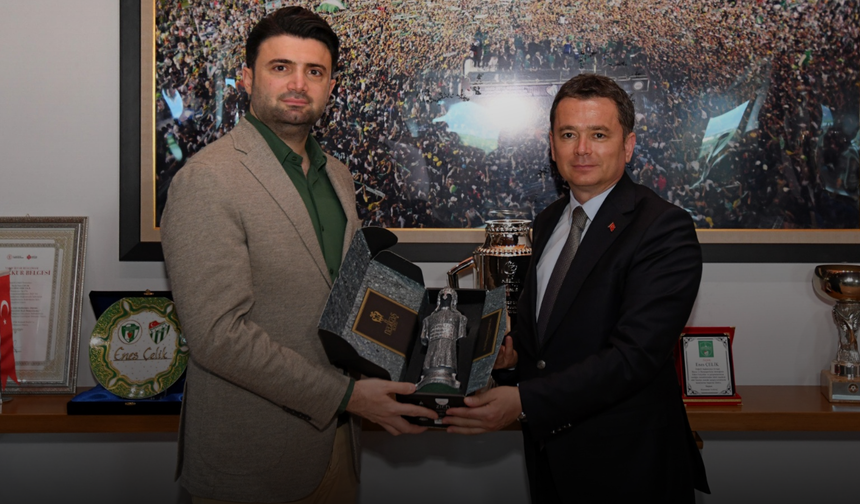 Başkan Erkan Aydın’dan Bursaspor’a tebrik ziyareti