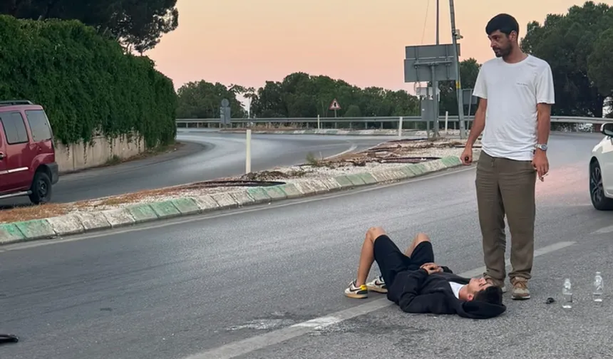 Bursa’da korkutan kaza! Kumla yolunda motosiklet metrelerce savruldu