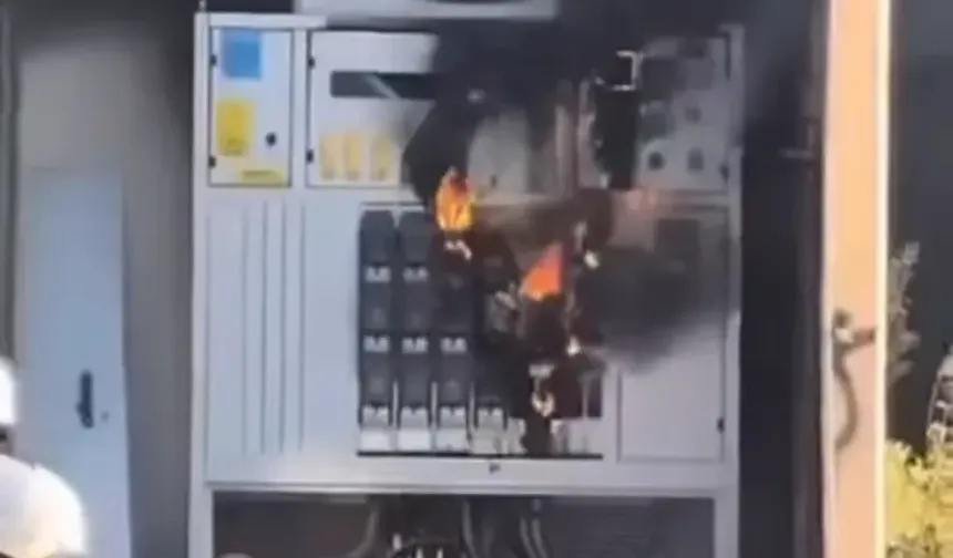 Bursa Yıldırım’da korkutan trafo yangını!